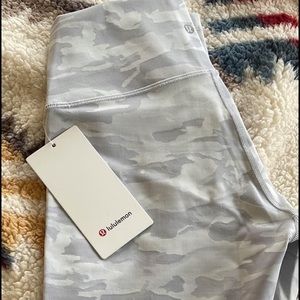 White camo lulu lemon leggings